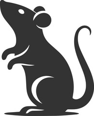 Vector silhouette of a rat