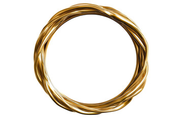 Luxurious Gold Ring Twisted Design Elegant Circle on Black Background