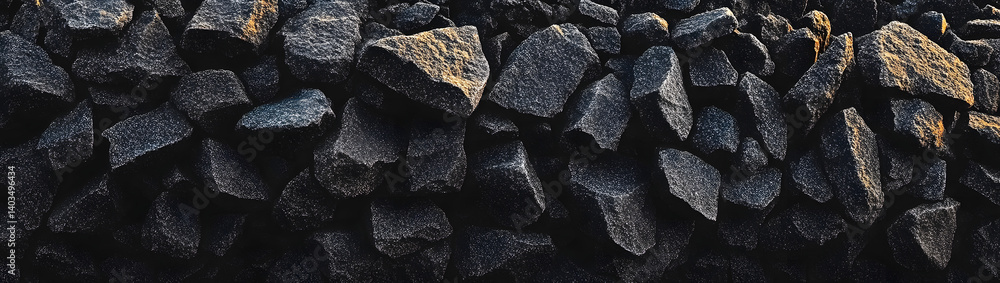 Poster halftone textured view of a pile of gravel creating depth from an aerial perspective