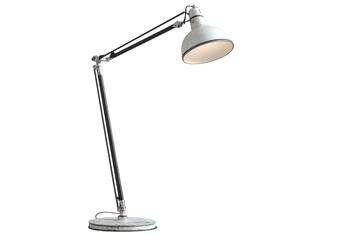 Elegant white adjustable floor lamp perfect for modern interiors Stylish design long arm and wide