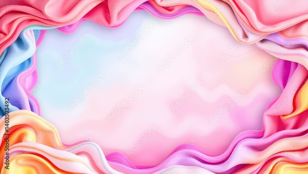 Aufkleber pastel silk fabric background with soft colors for product display and graphic design template use