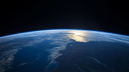 Earth from space view wallpaper hd background planet atmosphere horizon cosmos outer space universe 4k