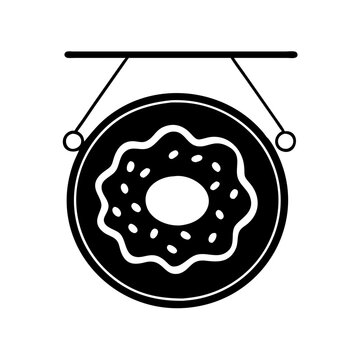 recommend clip art: doughnut shop sign icon, doughnut shop sign silhouette vector illustration-simple silhouette illustration of doughnut shop sign, perfect for doughnut shop sign logos and icons