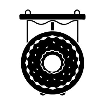 recommend clip art: doughnut shop sign icon, doughnut shop sign silhouette vector illustration-simple silhouette illustration of doughnut shop sign, perfect for doughnut shop sign logos and icons