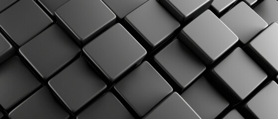 Fototapeta premium A minimalist abstract design featuring a grid of black and gray squares with subtle gradients and a clean, contemporary aesthetic.