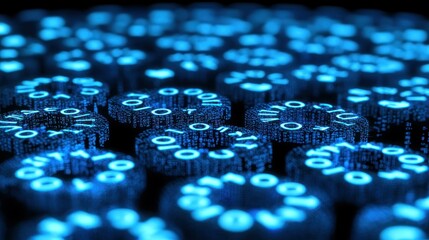 Digital Data Streams: A Futuristic Visualization of Binary Code