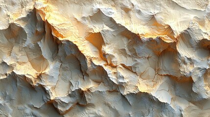 Abstract Mountainous Texture: Golden Hues and Rugged Terrain