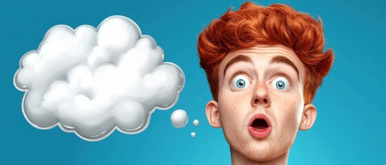 Captivating digital of a male portrait with a bold, vibrant pop art-inspired style and a striking, intense facial expression in a retro comic book aesthetic.