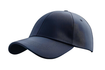 Fototapeta premium Stylish navy blue baseball cap structured design perfect for sunny days crisp texture isolated on
