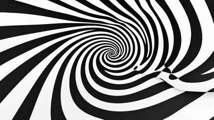 Obraz premium A black and white spiral pattern.