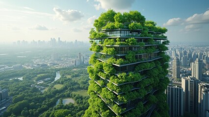 Obraz premium Modern Green Sustainable Office Building