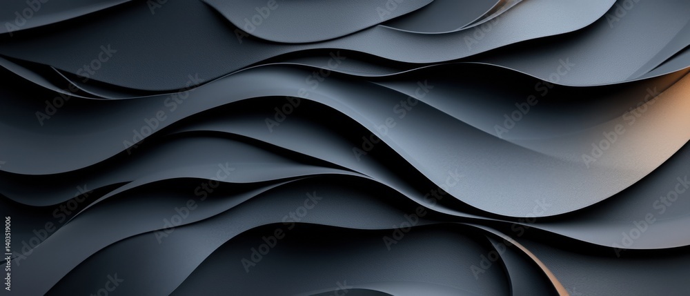 Poster an abstract, high-contrast image featuring a layered, geometric black grid with a subtle sense of th