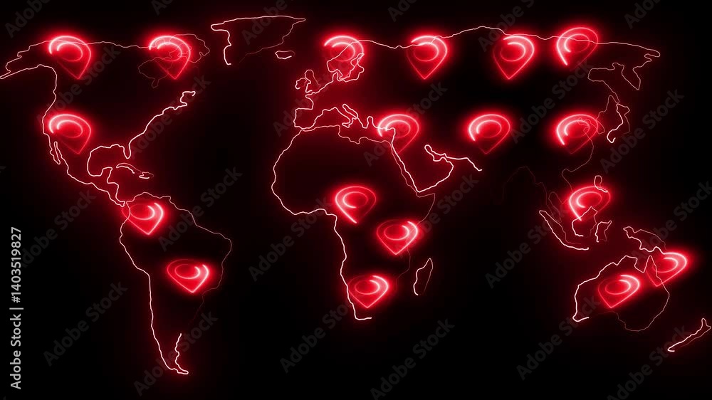 Poster location pointers gps location services global business network modern technology 3d abstract backgr