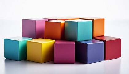 abstract colorful cubes