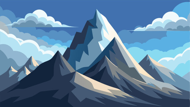 The sharp edges of the alpine ridge contrast against the soft rolling clouds creating a breathtaking panorama.