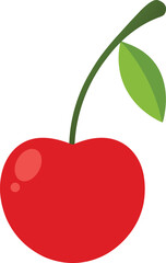 Illustration of cherry vector icon design on transparent background 