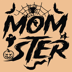 Mom ster Halloween T-shirt design © Sajib Graphics247