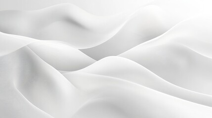 Obraz premium Abstract white background smooth wavy shapes minimalist design modern texture elegant backdrop wallpaper art