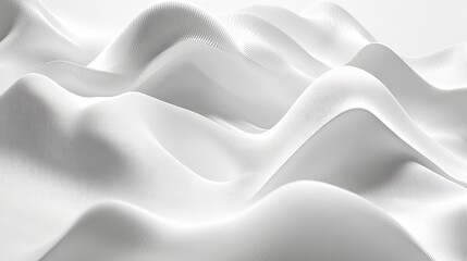 Obraz premium Abstract white wave background texture for design and wallpaper smooth elegant flowing surface concept