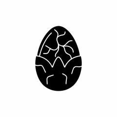 creative details  Cracked Easter Egg Icon Vector Illustration