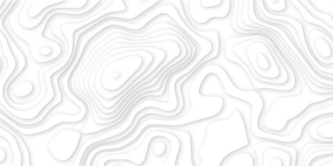 papercut topography relief background. Seamless wavy layers with shadow effects. Topographic canyon geometric map relief texture. Silver grid map lines.