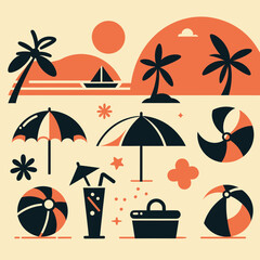 summer beach vector