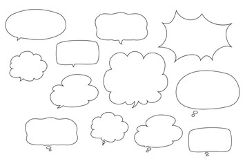 シンプルな吹き出しセット