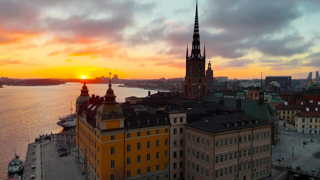 View of Gamla Stan, the old city, in Stockholm, Sweden, Europe