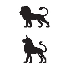 lion silhouette vector