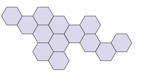 Geometric Hexagonal Pattern Design. Modern Honeycomb Structure Illustration. Tessellated Hexagonal Shape Concept and Futuristic Honeycomb Geometry. Abstract Polygonal Network Design.