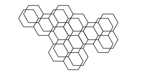 Geometric Hexagonal Pattern Design. Modern Honeycomb Structure Illustration. Tessellated Hexagonal Shape Concept and Futuristic Honeycomb Geometry. Abstract Polygonal Network Design.