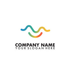 Abstract Autism spectrum with smile sign logo