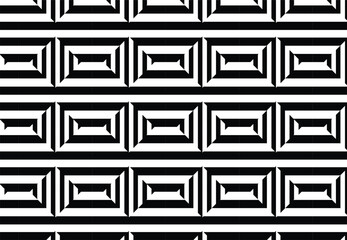 Abstract Optical Illusion Art Pattern with Geometric Squares