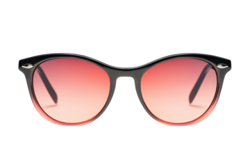 Chic ombre sunglasses black frame red gradient lenses Stylish summer eyewear perfect sun protection