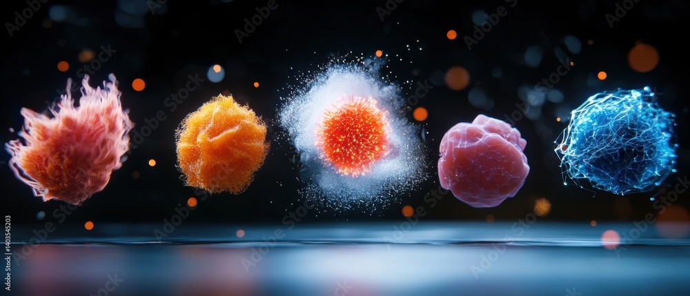 Aufkleber vibrant and captivating digital artwork depicting a lively display of shimmering sparkles and bursti