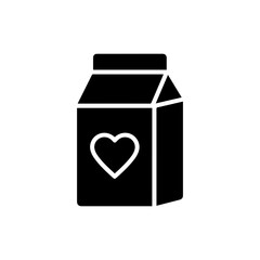 Milk Carton with Heart Symbolizing the Health Benefits of Dairy