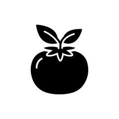 Tomato with Leaf Illustrating Nutritional Value of Vegetables