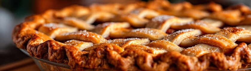 Close-up of a single, perfectly baked oval-shaped pie - holiday savory rustic flavorful