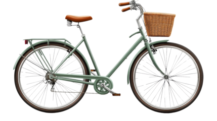 Vintage Bicycle: The image showcases a classic vintage bicycle with its distinctive design and features, ideal for leisurely rides in the countryside. 