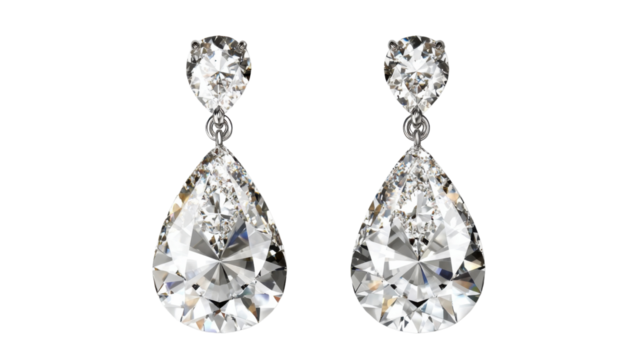 Sparkling Teardrop Earrings: Delicate and glamorous, these dazzling teardrop earrings feature multiple sparkling crystals, perfect for adding a touch of elegance to any special occasion.  