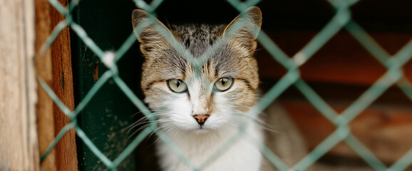 cat in animal shelter
