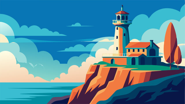 The historic lighthouse on the cliff is a destination for adventure seekers and history enthusiasts alike offering a unique and enriching experience.