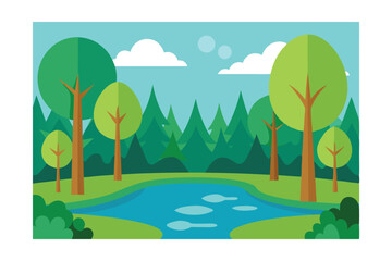 Fototapeta premium landscape with trees