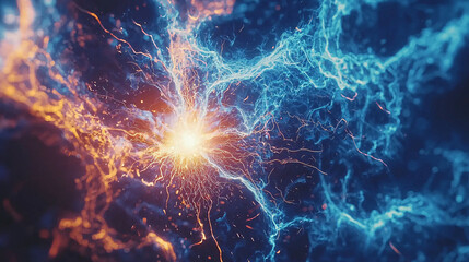 Fototapeta premium Electric Core: A Burst of Energy