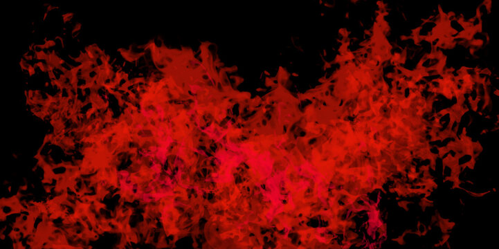 Scarlet red grunge wall textured vintage surface live dark black red light effect background design flame texture on a dark background. Fire & brimstone Abstract saturated red grunge reflection design