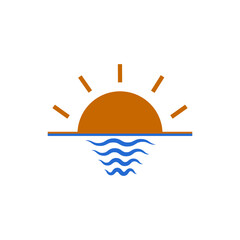 sunrise icon vector