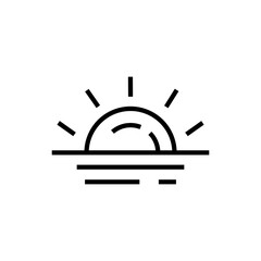 sunrise outline icon