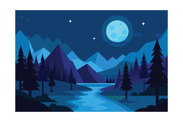 Fototapeta premium winter landscape with trees