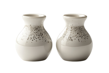 Elegant speckled ceramic vases perfect for home decor minimalist design off white with dark speckles