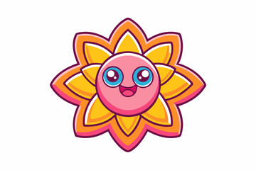 funny cartoon star with wings